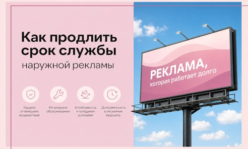 Как продлить срок службы наружной рекламы в  Уссурийске