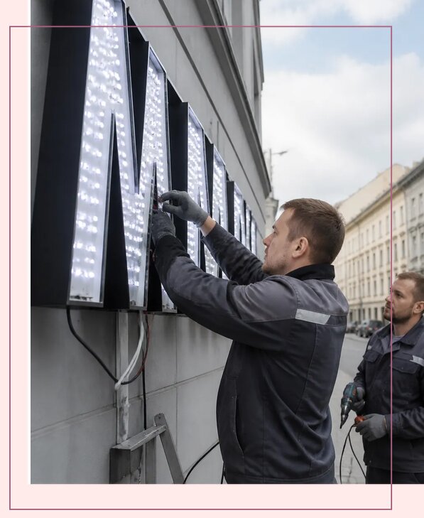 Изготовление и монтаж светодиодных LED вывесок в Уссурийске